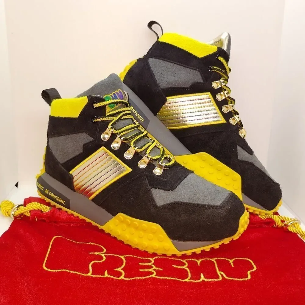 Freshy Dope Dawgs Fashion Mens NEW w/Box Villian Black Hi-Top Sneakers - sz. 8